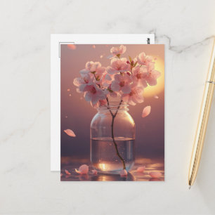 Kersenbloesem Ansichtkaart - Elegante Handgetekend Briefkaart