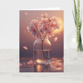 Kersenbloesem Ansichtkaart - Elegante Handgetekend Kaart