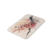 Kersenbloesem Aquarel Bloemen Roze Rood Bloemstuk  Badmat (Gekanteld)