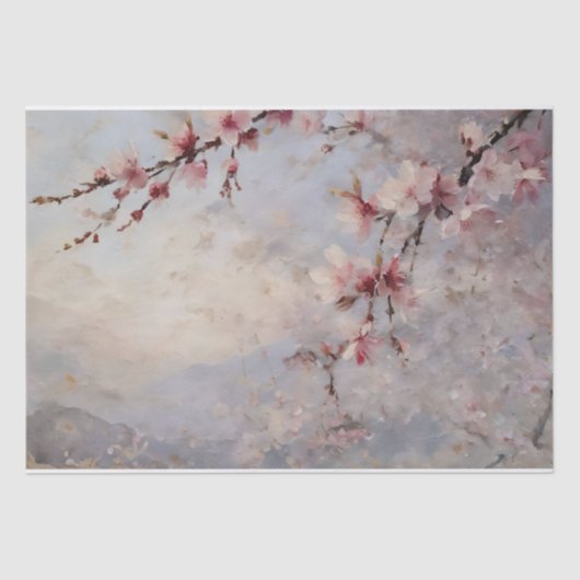 Kersenbloesem Aquarel Decoupage  Tissuepapier (Voorkant)