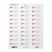 Kersenbloesem Aquarel Roze Retouradres Etiket (Full Sheet)