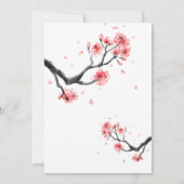 Kersenbloesem aquarel uitnodiging (Achterkant)