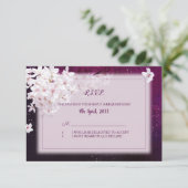 Kersenbloesem avond bruiloft RSVP (Staand voorkant)