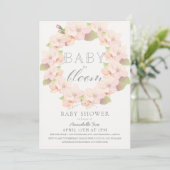 Kersenbloesem Baby in Bloom Meisje Baby Shower Kaart (Staand voorkant)
