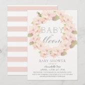 Kersenbloesem Baby in Bloom Meisje Baby Shower Kaart (Voorkant / Achterkant)