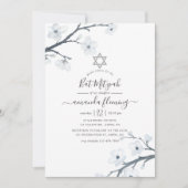 Kersenbloesem Bat Mitzvah Kaart (Voorkant)