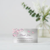 Kersenbloesem Bedank Businesskaart Visitekaartje (Staand voorkant)