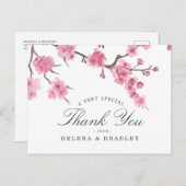 Kersenbloesem Bloei | Huwelijk Bedankt Briefkaart (Voorkant / Achterkant)