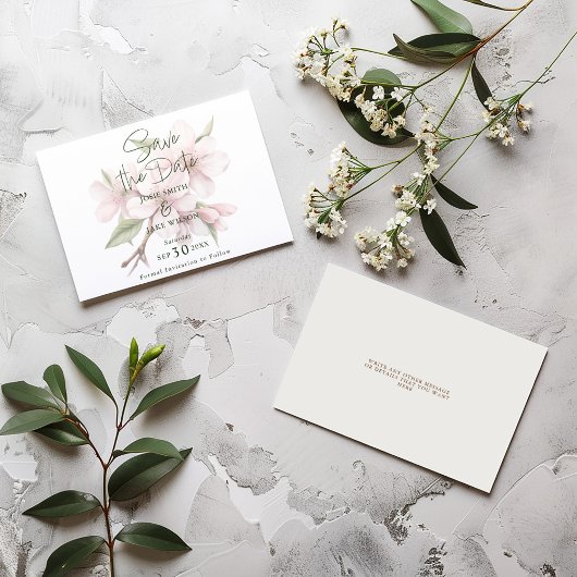 Kersenbloesem bloem achtergrond bewaar de datum save the date