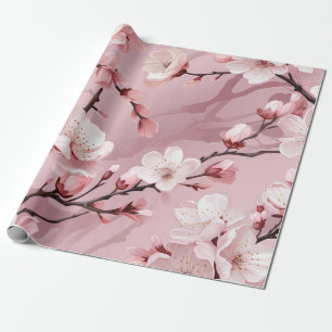 Kersenbloesem bloem cadeaupapier