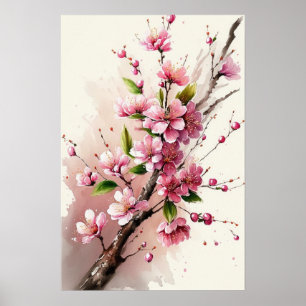 Kersenbloesem Bloem Kunstprint Poster