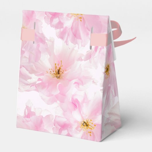 Kersenbloesem bloemen bedankdoosjes (Achterkant)