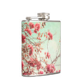 Kersenbloesem Bloemen Bloemen Bloemen Rode Whiskey Heupfles (Rechts)