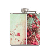 Kersenbloesem Bloemen Bloemen Bloemen Rode Whiskey Heupfles (Achterkant)