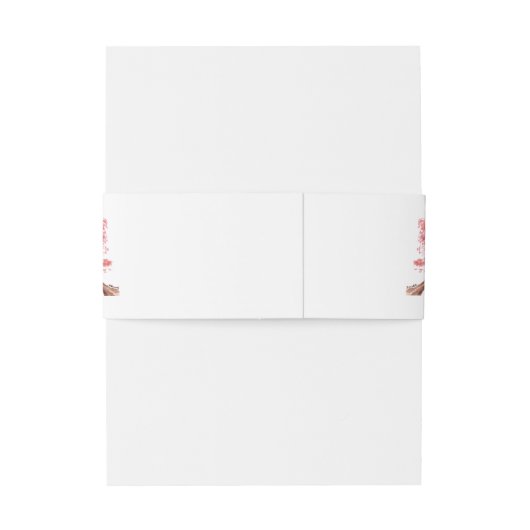 Kersenbloesem Bloemen Bloemen Floral Elegant Bruil Uitnodigingen Wikkel (Achterkant Voorbeeld)