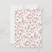 Kersenbloesem Bloemen Bruiloft RSVP Kaartje (Achterkant)
