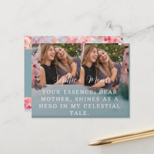 Kersenbloesem bloemen lente gepersonaliseerde mama feestdagenkaart