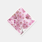 Kersenbloesem bloemen op papier servetten (Hoek)