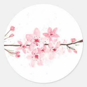 Kersenbloesem bloemen ronde sticker