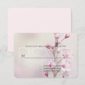 Kersenbloesem Bloemen RSVP (Voorkant / Achterkant)
