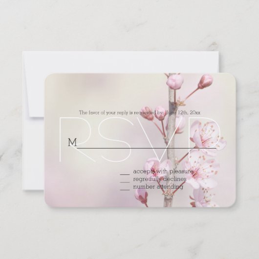 Kersenbloesem Bloemen RSVP (Voorkant)
