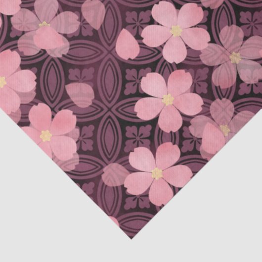 Kersenbloesem bloemen tissuepapier (Detail)