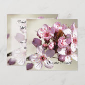 Kersenbloesem bloemen verjaardag kaart (Voorkant / Achterkant)