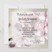 Kersenbloesem bloemen verjaardag kaart (Achterkant)