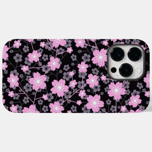 Kersenbloesem bloemenpatroon ontwerp Case-Mate iPhone case (Achterkant (horizontaal))