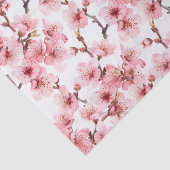 Kersenbloesem | Bloemig Roze Wit Tissuepapier (Detail)