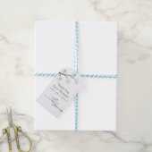 Kersenbloesem Bloemige Baby Shower Cadeaulabel (Met Touw)