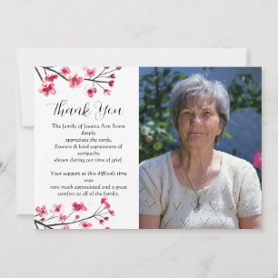 Kersenbloesem Bloemrijke Rouw Dood Dank je Kaart