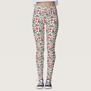 Kersenbloesem Bloemrijke Wijnstok Patroon met Kers Leggings