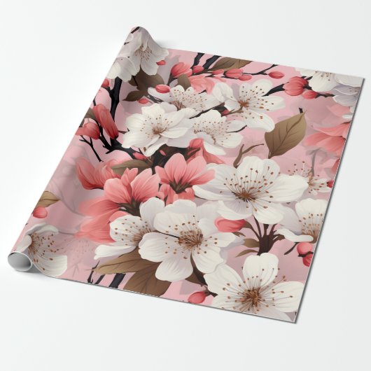 Kersenbloesem Bloemstuk Cadeaupapier (Uitgerold)