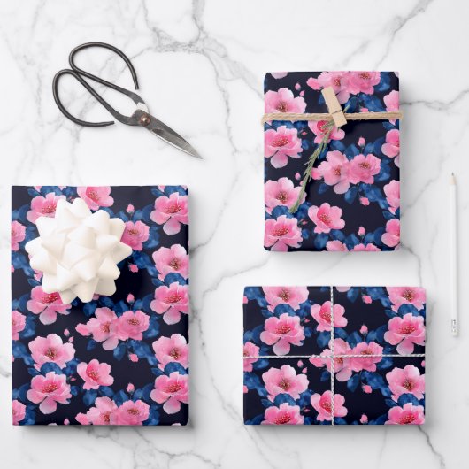 Kersenbloesem Bloemstuk Inpakpapier Vel (Voorkant)
