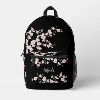 Kersenbloesem Blush Roze Zwarte Monogram Bedrukte Rugzak