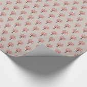 Kersenbloesem Boeket Patroon op Zachte Taupe Cadeaupapier (Hoek)