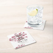 Kersenbloesem Boom Bloemblaadjes Bewaar de Datum Kartonnen Onderzetters (Insitu)