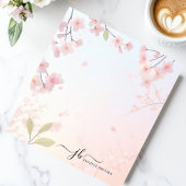 Kersenbloesem boom Japanse bloem gepersonaliseerd Notitieblok