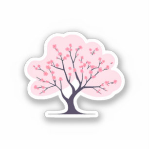 Kersenbloesem Boom Roze Bloem Sticker