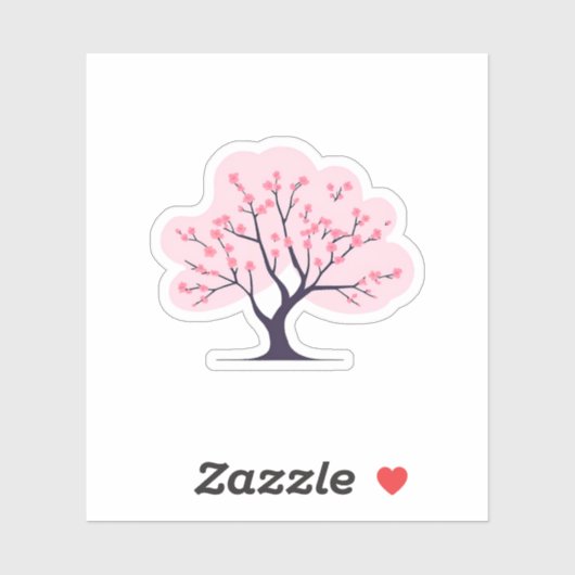 Kersenbloesem Boom Roze Bloem Sticker (Vel)