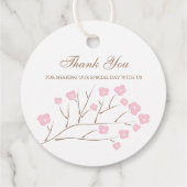 Kersenbloesem boom tak bruiloft bedankjes labels (Achterkant)