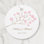Kersenbloesem boom tak bruiloft bedankjes labels (Voorkant)