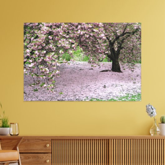 Kersenbloesem boom verpakt canvas afdruk (Insitu (Woonkamer))