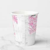 Kersenbloesem Boomstam Bruidsmeisjesfeest Papieren Bekers (Links)