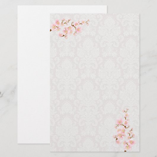 Kersenbloesem boomtak Stationery Briefpapier (Voorkant / Achterkant)