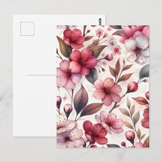 Kersenbloesem Briefkaart (Voorkant / Achterkant)