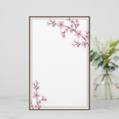 Kersenbloesem briefpapier (Staand voorkant)