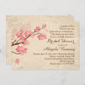 Kersenbloesem Bruids Douche Uitnodiging (Voorkant / Achterkant)