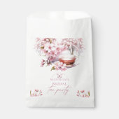 Kersenbloesem bruids thee op maat bedankzakje (Voorkant)